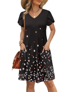 Womens Summer Beach Dresses 2025 Loose Sundress Boho Vacation Outfits - Picture 1 of 5