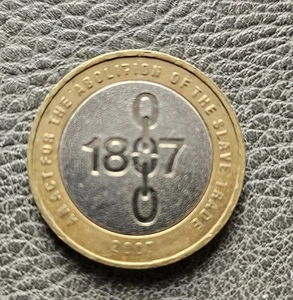 2007 £2 1807 Abolition Of The Slave Trade Two Pound,Circulated - Picture 1 of 2