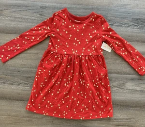 Garanimals Girls Holiday/Christmas Dress Long Sleeves 5T - New With Tags - Red - Picture 1 of 18