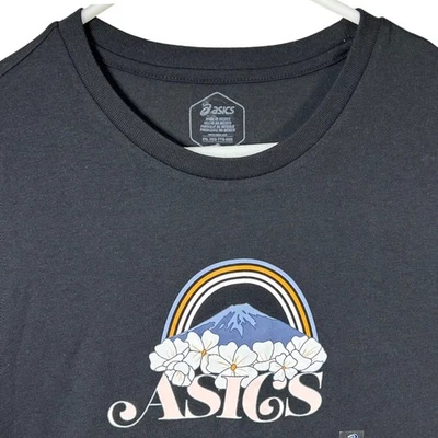 Camiseta sin mangas gráfica negra XXL de ASICS para mujer Rainbow Mountain Athleisure Foto 1 de 4
