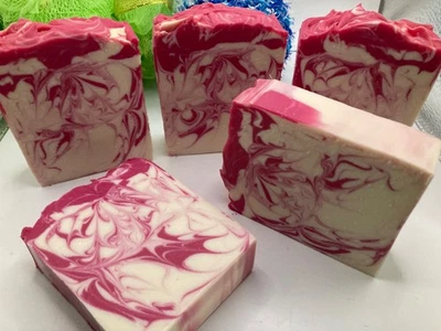 Barras de jabón caseras con flor de cactus - Lote 5 barras Foto 1 de 4