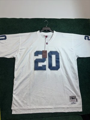 底特律狮子队 1996 年巴里·桑德斯 #20 男式球衣 4XLT 白色米切尔和尼斯 全新 — 第 1/4 张图片