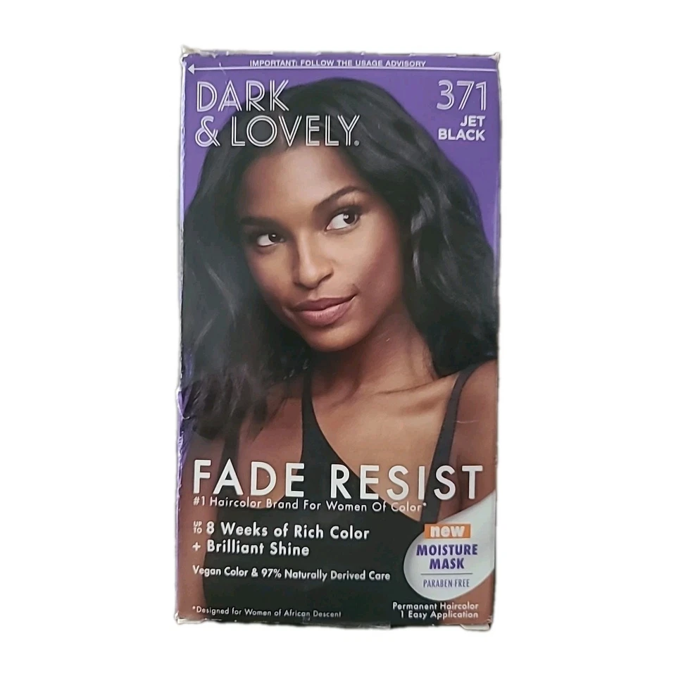 Dark & Lovely FADE RESIST Permanent Hair Color Dye Kit 371 Jet Black - Image 1 of 1