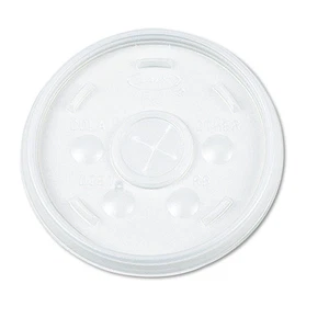 Dart Plastic Lids for 16oz Hot/Cold Foam Cups Slip-Thru Lid White 1000/Carton - Picture 1 of 2