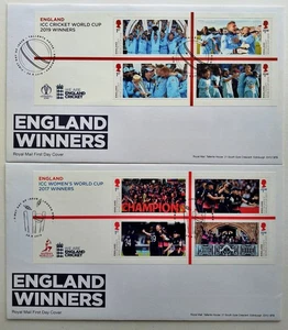 England Winners 2019 First Day Cover Set Of 2 With Inserts FDC Royal Mail - Picture 1 of 4