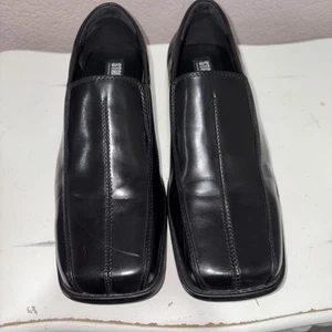 STACY ADAMS-NATE BLACK LOAFER DRESS SHOES SIZE 6 M Boys Church - Picture 1 of 7
