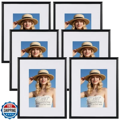Edenseelake 8x10 Picture Frame Set of 6, Display 5x7 Picture with Mat or 8x10 - Image 1 of 4