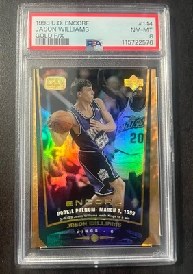 1998-99 Upper Deck Encore Jason Williams Gold F/X RC/125 PSA 8 Foto 1 de 2