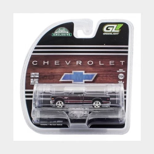 GREENLIGHT 30546 CHEVROLET - C-10 CHEYENNE PICK-UP SHORT BED 1972 - BLACK - 1/64 - Immagine 1 di 1