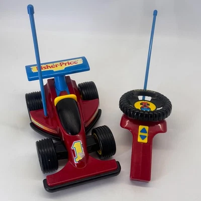Fisher Price 2825 RC Rennwagen Ferngesteuertes Auto 1992 Vintage funktioniert - Bild 1 von 4