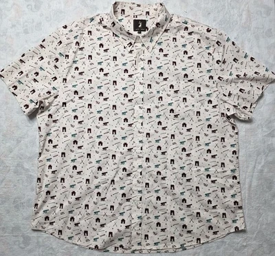 Jack + Sage Camp Shirt Mens Size XXXL Valley Forge AOP Button Up Short Sleeve - Image 1 of 4