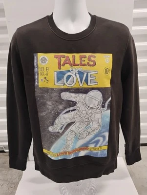 Love Moschino Tales From Love Hombres Talla L Sudadera Negra Paseo Espacial Exploración  Foto 1 de 4