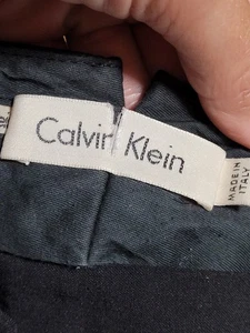 Calvin Klein Black Dress Pants, Made In Italy Women Size 6 Belt Loops - Picture 1 of 12