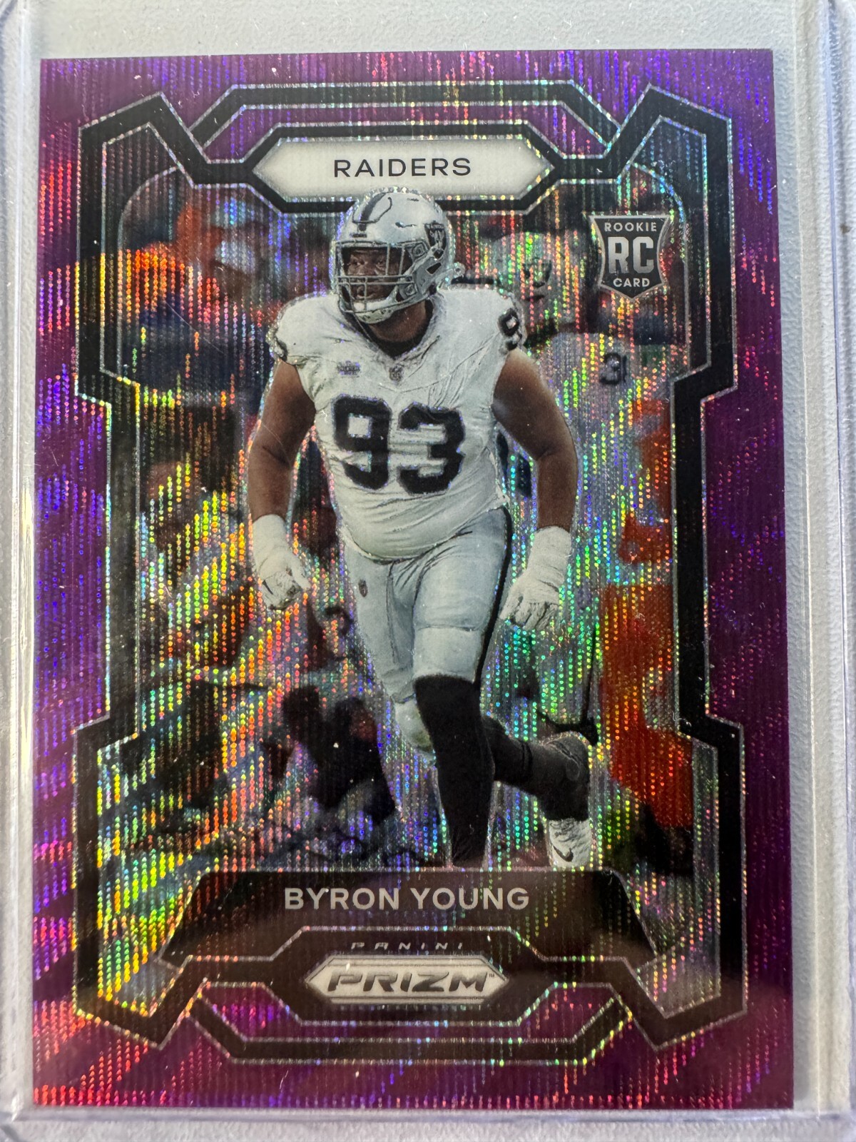 Byron Young 2023 Panini Prizm Purple Wave  - Serial #08/99 Rookie RC #355