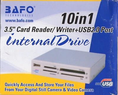 Card Reader 10in1 interno Bafo, USB 2.0 - Avorio - Immagine 1 di 2