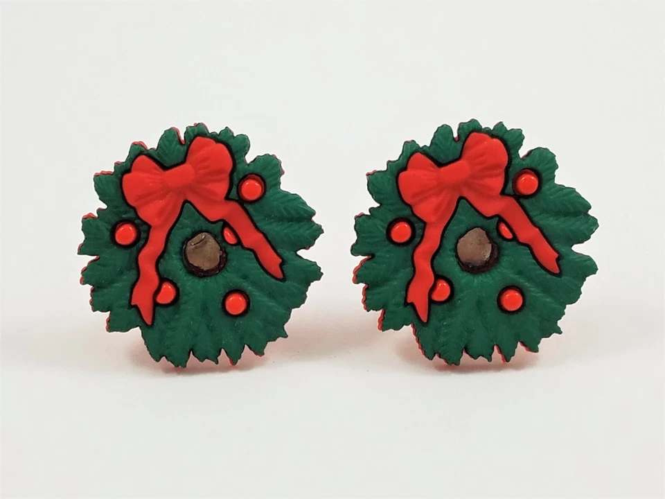 Рождественский венок запонки-свадьба женихов зима Рождество Санта-Клаус праздник - Изображение 1 из 1