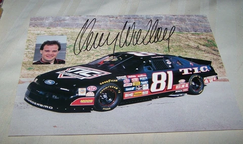 Kenny Wallace Autograph TIC #81 Nascar Racing Postcard Team Sheet Cover