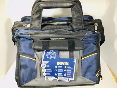 🔥IRWIN 450mm 18" Pro Plus Tool Bag w/ 54 Inside & Outside Pockets & Slots🔥 - Image 1 of 4