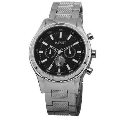 August Steiner Men's AS8105SSB Multifunction Black Dial Watch - Image 1 of 4