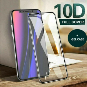 Protector de Pantalla para iPhone 12 11,11 Pro Max 9H Curvo CUBIERTA COMPLETA VIDRIO TEMPLADO - Imagen 1 de 12