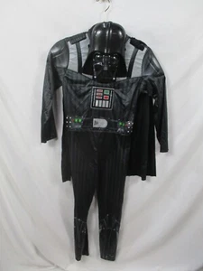 Darth Vader Costume Boys Large Suit Mask Cape Star Wars Black Halloween - Picture 1 of 10