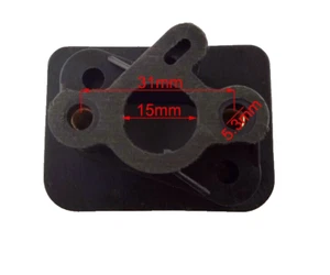 ADAPTADOR DE ADMISIÓN COLECTOR PARA BICICLETA DE BOLSILLO 49CC 2 TIEMPOS IN13 - Imagen 1 de 3