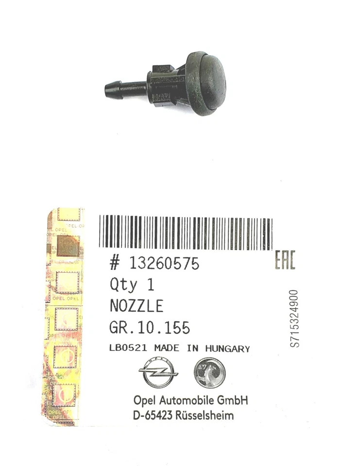 Gicleur d'eau de nettoyage nettoyage des vitres OE OPEL 13260575