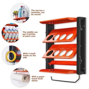 8 Flaschen Spraydosen Organisator Wandmontiert Werkzeugregal Garage Farbe Regal - Bild 1 von 7