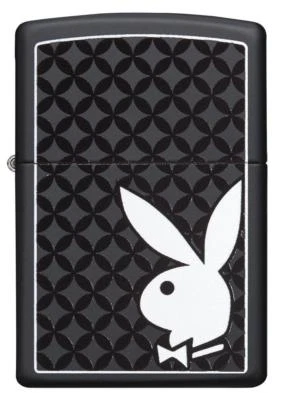 Ветрозащитная черная матовая зажигалка Zippo с кроликом Playboy, 29578, новая в коробке - Изображение 1 из 3