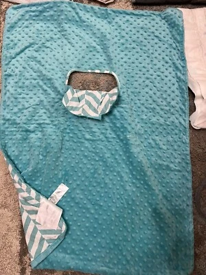 Toldo de asiento de coche infantil de verano en verde azulado Chevron Foto 1 de 4