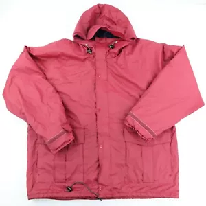 Vintage LL Bean Maine Guide Rain Jacket Men's Size Large Red PVC Rare - Picture 1 of 10