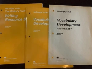 McDougal Yellow Level x3 books Writing Resource/Vocabulary Development & Answers - Picture 1 of 8