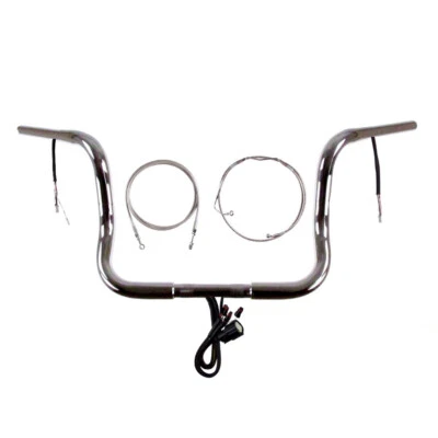 Kit de barra precableada 1 1/4" cromada 12" Harley Street Glide 2016-2023 con crucero con ABS Foto 1 de 2