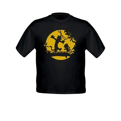 Camiseta Calvin and Hobbes Let's Go To Play infantil menina menino juventude gola mastigável - Imagem 1 de 4