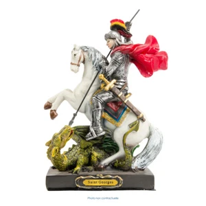 SAINT GEORGES STATUE PEINTE A LA MAIN AU CHOIX - Imagen 1 de 1