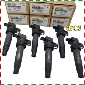 6PC 27301-3C000 Genuine Ignition Coil For 2006-2015 Hyundai Kia 3.3L 3.5L 3.8L - Picture 1 of 7