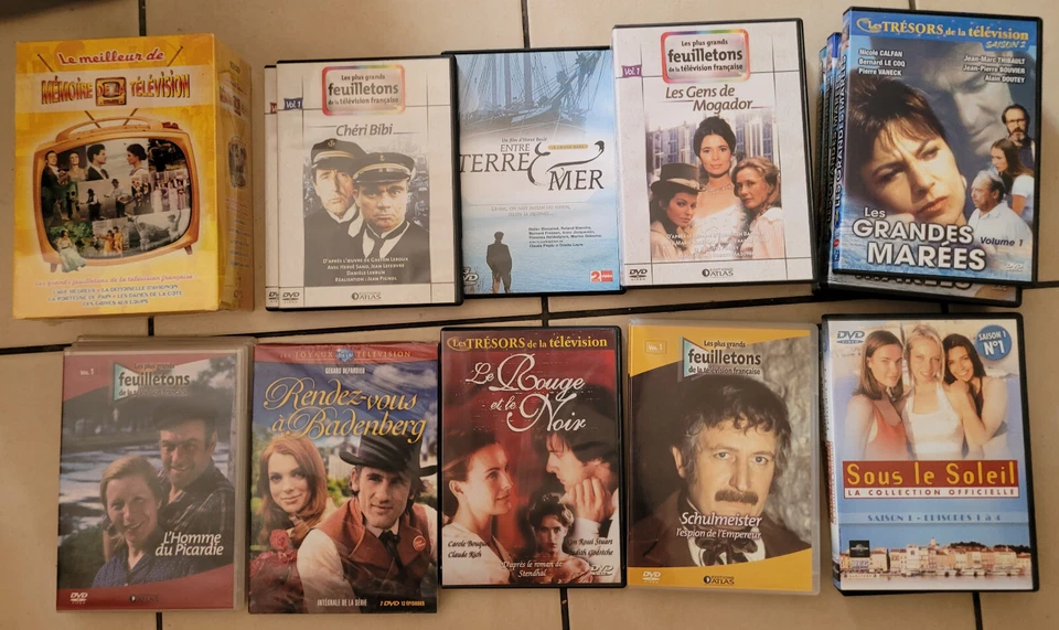 Lot de 13 séries TV "vintage" en DVD (Avignon, Des grives aux loups...) + cadeau - Photo 1/1