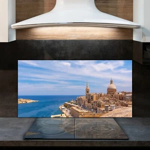 Spritzschutz Küchenrückwand ESG Deko Glas 120x60 Kirchen zur Meeres Landschaft - Bild 1 von 6
