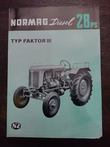Folleto de venta original Normag factor III 28PS tractor folleto - Imagen 1 de 2