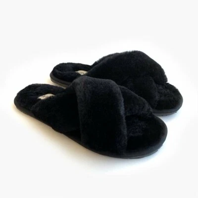 Zapatilla de piel de oveja Ayla Cross Foto 1 de 4