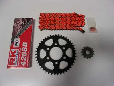 RK Kettensatz Kettenkit Kette orange Kettenrad 43 Ritzel 13 KSR Moto TW 125 SM - Bild 1 von 2