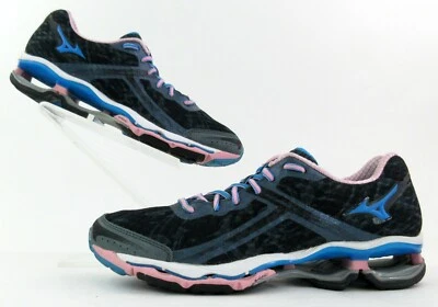 Zapatos para correr Mizuno Wave Creation 15 para mujer negros/rosa/azules talla 8 Foto 1 de 4