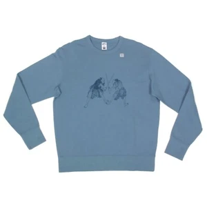 New Uniqlo Ukiyo-e Men's Sweatshirt Blue Hokusai Samurai size S - 012 - Picture 1 of 4