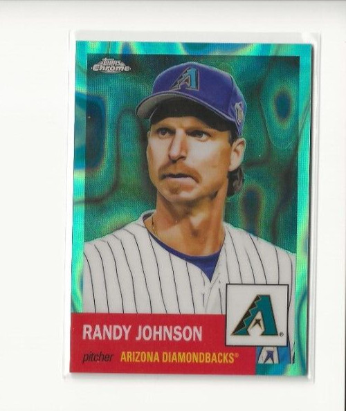 Randy Johnson 2022 Topps Chrome Platinum Anniversary Aqua Lava Refractor 004/299