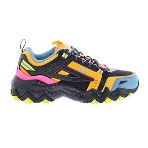 Fila Oakmont Trail 5JM01943-037 Womens Black Leather Athletic Hiking Shoes - Picture 1 of 4