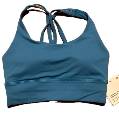 New Lululemon Energy Longline Bra Medium Support B–D Cups Hawaiian Blue HWIB - Image 1 of 4