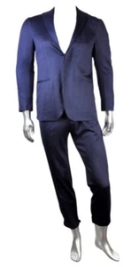 $9,955 NWT Kiton KNT Pin Stripe 100% Wool Navy 2-Button Velvet Suit Size 38 R - Picture 1 of 11