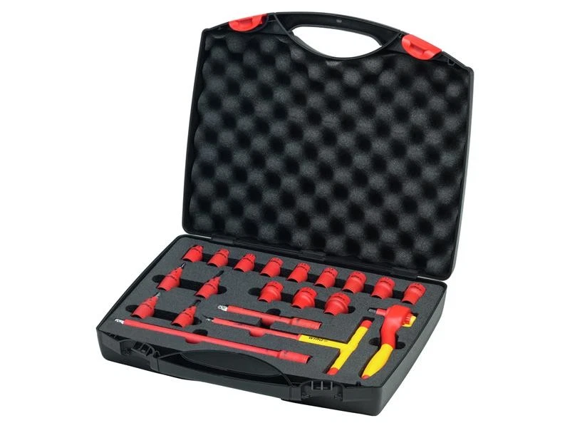 Wiha Insulated 3/8in Ratchet Wrench Set 21 Piece including Case WHA43023 - Image 1 of 1