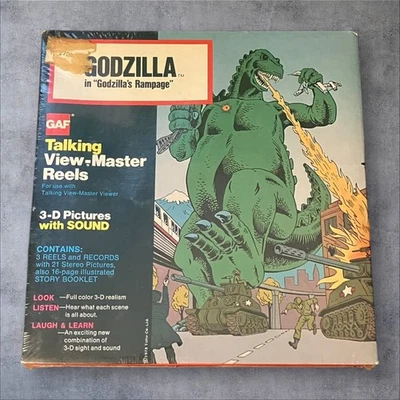 1973 GAF Talking View-Master Reel Godzilla In Godzillas Rampage SEALED Vtg Rare - Image 1 of 4