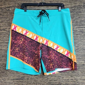 Lularoe Boardshorts Herren große Badehose Tiffany mit mehrfarbiger Grafik - Bild 1 von 9